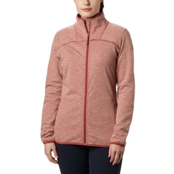 Columbia Jas Dames, Firwood Camp Striped Full Zip Fleece Rood, 06XUQZVED